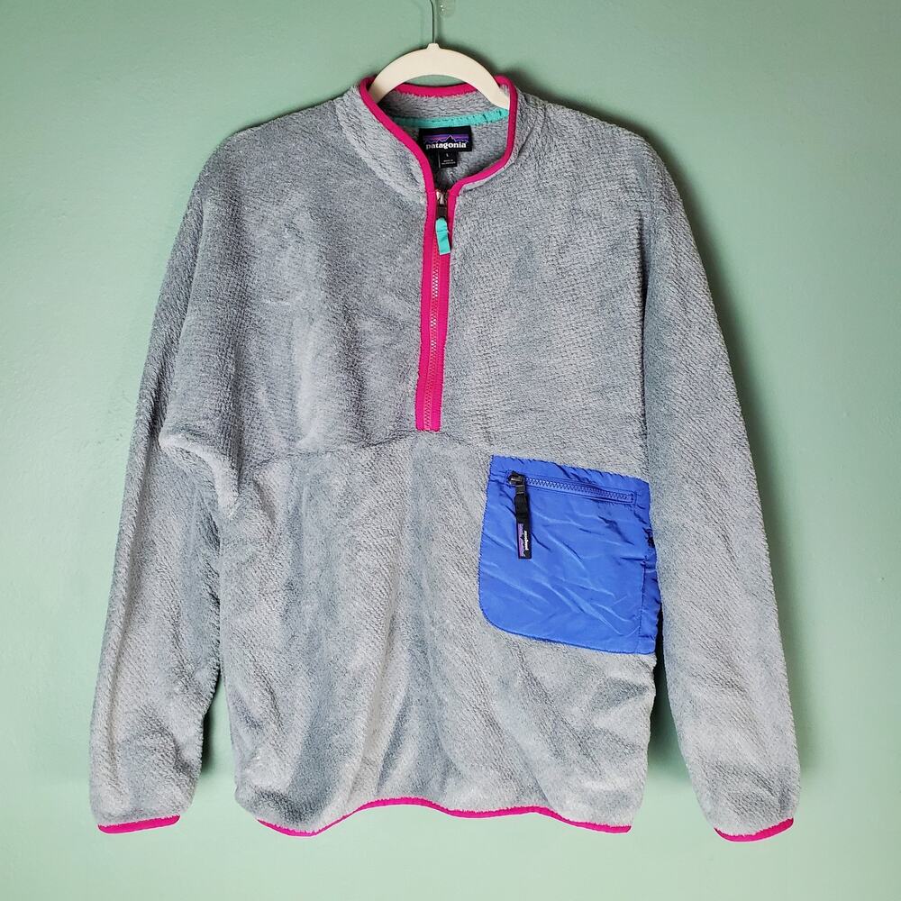Patagonia Women's Grey Re-Tool Half Zip Fleece Pullover Size Large